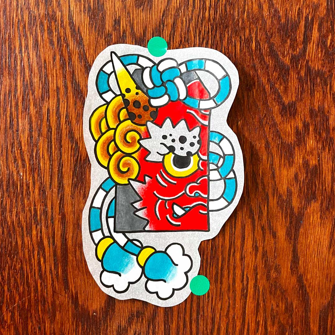 Red-Kirin-Tattoo-Piercing-Boutique-tattoo-dragon-amuleto-diseño-disponible-geru-tatuador